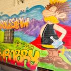 Na Bolesława Chrobrego murale zdobią przejście na podwórze. Spotkacie tam Bolesława...