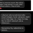 Przykładowe wiadomości, jakie dostawała dziennikarka