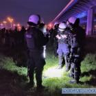 Policja zabezpieczała wydarzenia pod Stadionem Wrocław  Autor: KMP we Wrocławiu