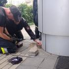 Akcja ratunkowa na placu Bema  Autor: Straż Miejska Wrocławia