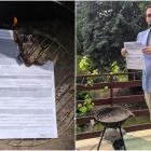 Paweł Marian Przystawa z partii KORWiN spalił swój PIT na grillu  Autor: mat. prasowe