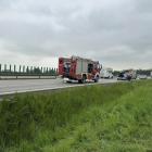 Korek na autostradzie A4 po dachowaniu. Są ranni  Autor: OSP Wądroże Wielkie