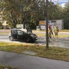 Strażacy ugasili płonące auto.  Autor: Jakub Jurek