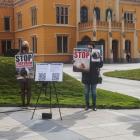 Aktywiści protestowali przeciwko testom na zwierzętach  Autor: Anna Plebańska