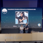 kadr z nagrania połączenia z polskim astronautą. mat. UWR 