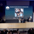 kadr z nagrania połączenia z polskim astronautą. mat. UWR 