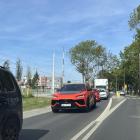 Korki na Strzegomskiej po uruchomieniu TAT  Autor: Jakub Jurek