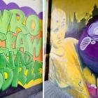Na Bolesława Chrobrego murale zdobią przejście na podwórze. Spotkacie tam Bolesława...
