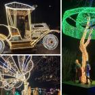  Multimedialny spacer w milionie świateł czyli Lumina Park  koło Zamku Topacz tuż pod...