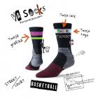 Skarpety do koszykówki z własną grafiką VA Socks
