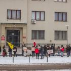 Pikieta anty-poborowa zorganizowana pod siedzibą Wojskowego Centrum Rekrutacyjnego przy...