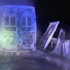 Pożar busa. Auto spaliło się na autostradzie A4  Autor: OSP KSRG Węgry