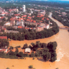 Zniszczony jaz. W oddali most Zwierzyniecki  Autor: Archiwum Bogdana Zdrojewskiego
