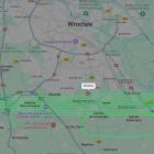 W sobotę samolot pojawił się na południu Wrocławia / fot. flightradar24