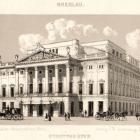 Lata 1866-1893. Stadttheater we Wrocławiu na litografii R. Geisslera.  Autor:...