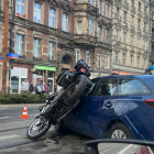 Wypadek na Traugutta. Rośnie korek, są objazdy dla tramwajów  Autor: Czytelnik