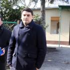 Grzegorz Maślanka i Jacek Hamkło przed dawną siedzibą ośrodka przy Reymonta  Autor:...