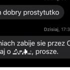 Przykładowe wiadomości, jakie dostawała dziennikarka