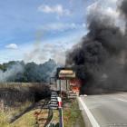 Pożar ciężarówki na A4 / fot. KWP Wrocław