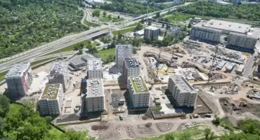 Tak rośnie duże osiedle przy Alei Wielkiej Wyspy. Zamieszka tu kilka tysięcy ludzi