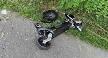 14-latek na hulajnodze elektrycznej potrącony na drodze, po której nie powinien jechać